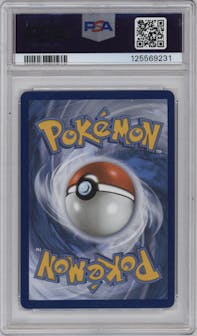 Reshiram from the 2021 Pokemon SWSH set featuring a Black & White parallel graded by PSA and given an overall grade of 10.