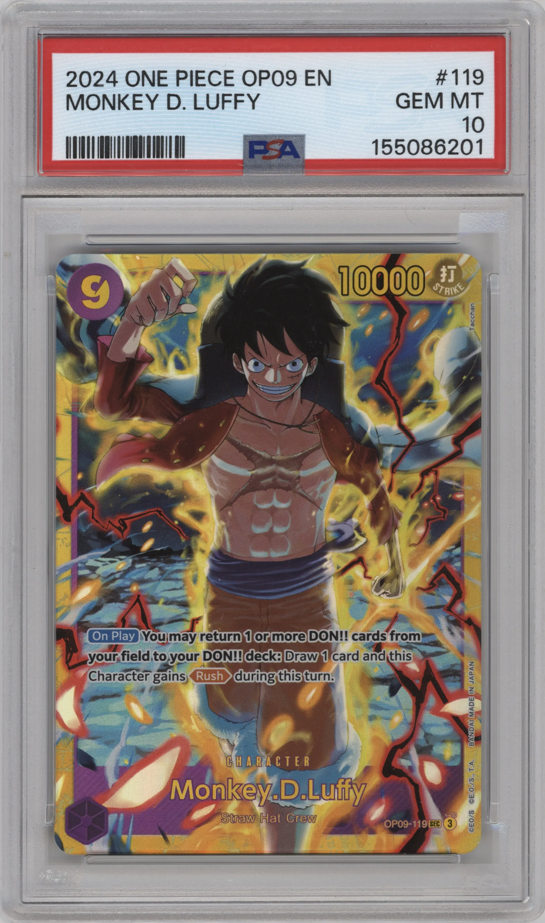 2024 One Piece Emperors in the New World Monkey.D.Luffy PSA 10