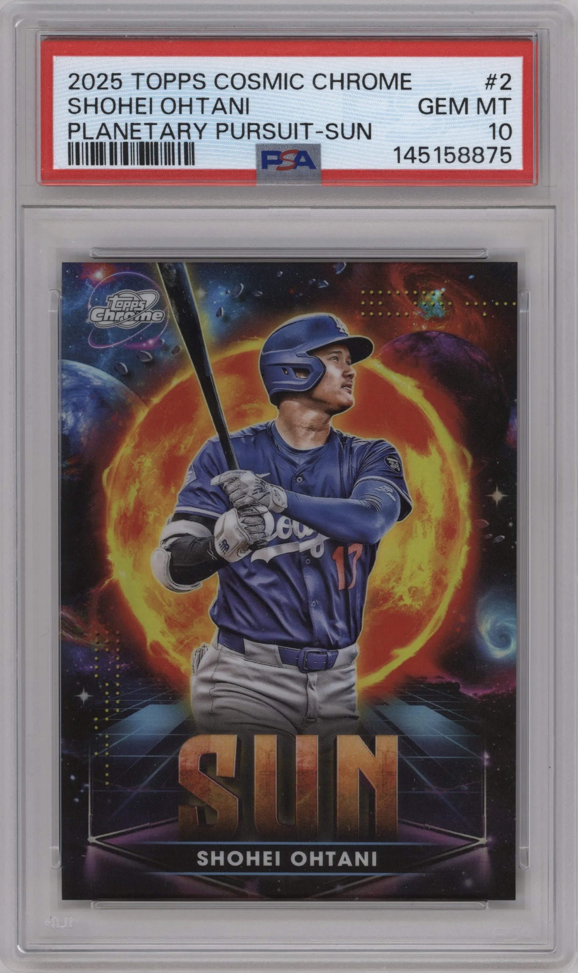 2025 Topps Chrome Cosmic Planetary Pursuit Sun Shohei Ohtani #PPS-2 PSA 10