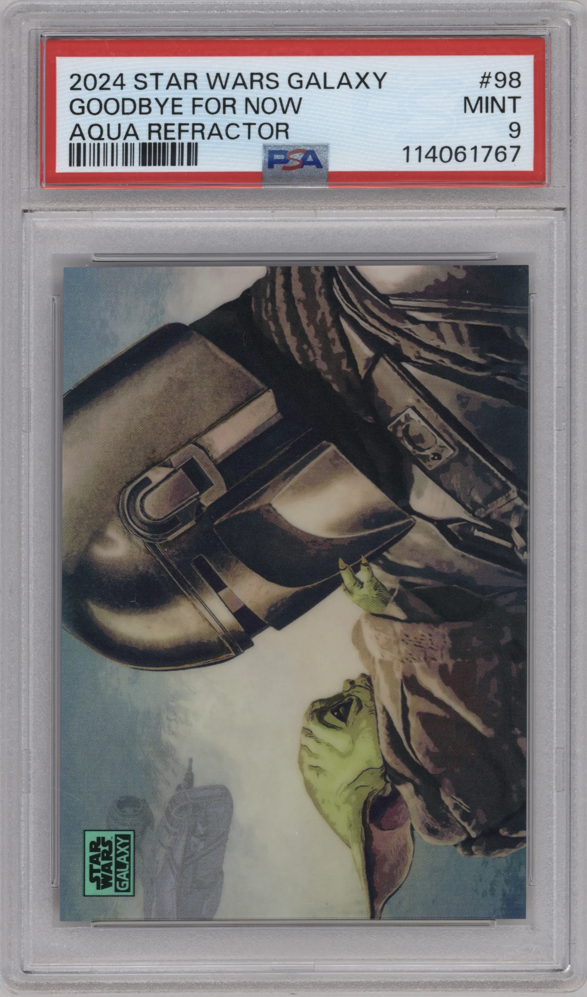 2024 Topps Chrome Star Wars Galaxy Goodbye for Now Aqua Refractor #98 PSA 9