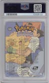Movie Edition Black Checklist from the 1999 Pokemon set featuring a Foil parallel graded by PSA and given an overall grade of 9.