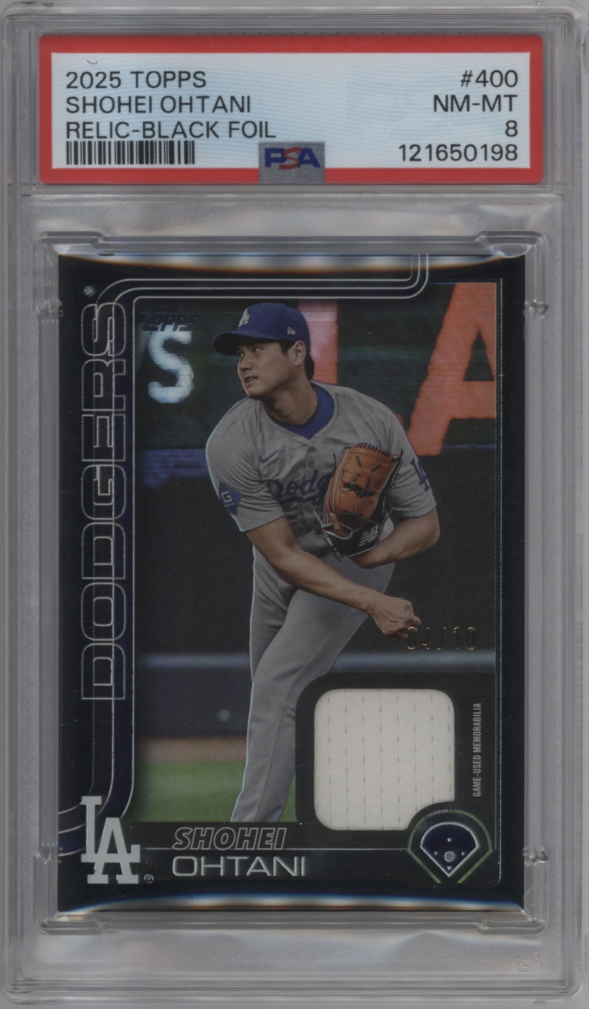 2025 Topps Flagship Real One Rlc. Shohei Ohtani Black Foil #400 PSA 8