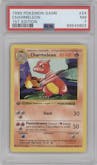  Charmeleon from the 1999 Pokemon set graded by PSA and given an overall grade of 7.