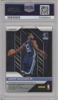 Jaren Jackson Jr. from the 2018-19 Panini Prizm set graded by PSA and given an overall grade of 9.