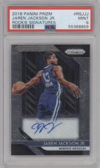 Jaren Jackson Jr. from the 2018-19 Panini Prizm set graded by PSA and given an overall grade of 9.