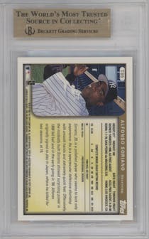 Alfonso Soriano from the 1999 Topps Traded set graded by Beckett and given an overall grade of 9.5.