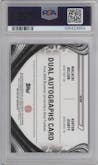 Malachi Nelson/Ashton Jeanty from the 2024 Bowman University Best set graded by PSA and given an overall grade of 9.