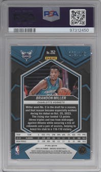 Brandon Miller from the 2023-24 Panini Mosaic set featuring a Pink Mosaic parallel graded by PSA and given an overall grade of 10.