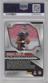 Michael Penix Jr. from the 2024 Panini Prizm set featuring a Orange Ice parallel graded by PSA and given an overall grade of 9.