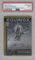 Keegan Murray from the 2022-23 Panini Flux set featuring a Gold parallel graded by PSA and given an overall grade of 9.