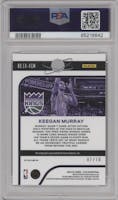 Keegan Murray from the 2022-23 Panini Flux set featuring a Gold parallel graded by PSA and given an overall grade of 9.