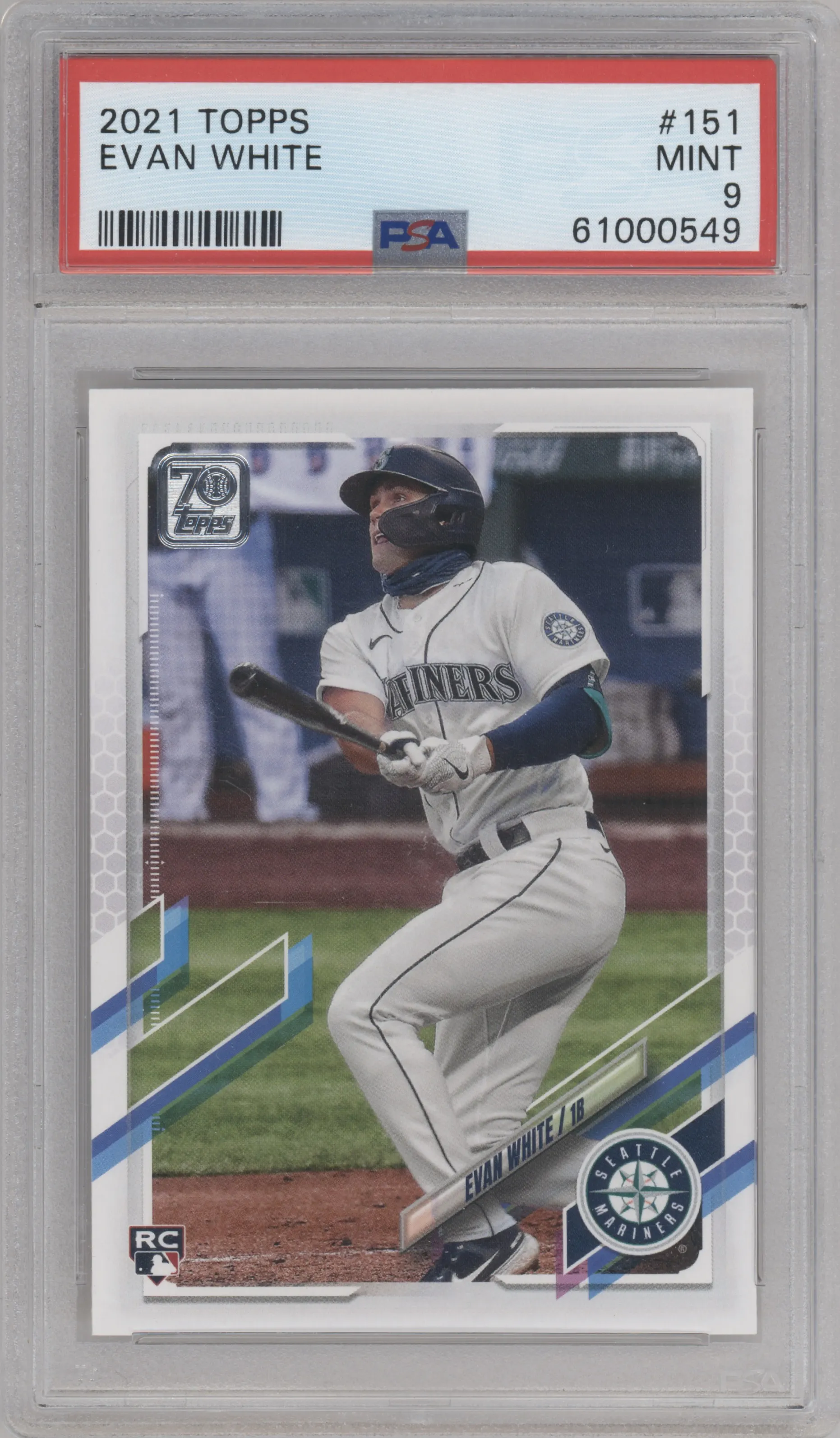 2021 Topps Series 1 Evan White #151 PSA 9