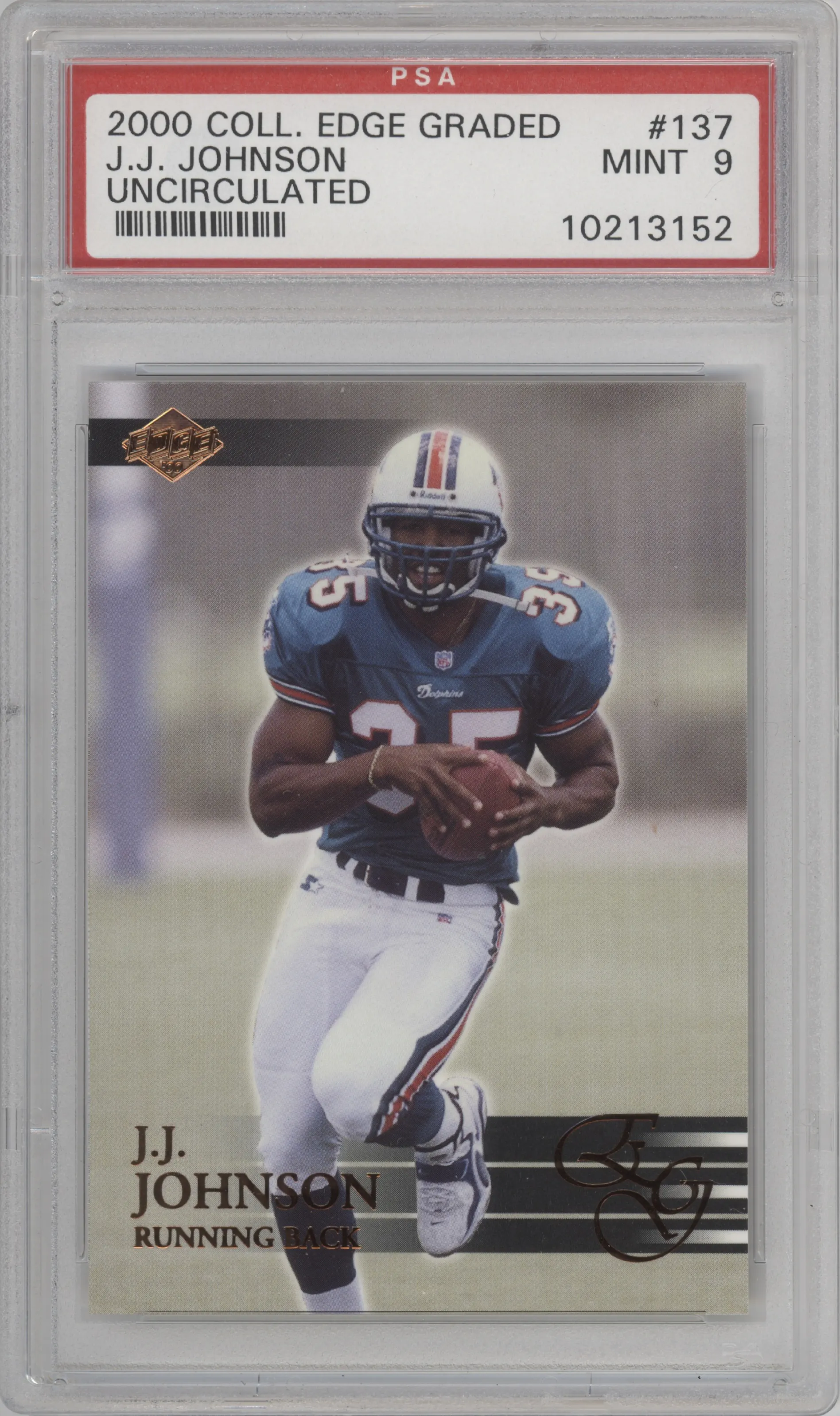 2000 Collector's Edge EG J.J. Johnson Uncirculated PSA 9
