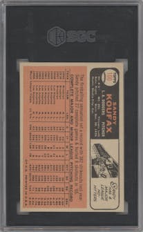 Sandy Koufax from the 1966 Topps set graded by SGC and given an overall grade of 4.5.