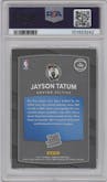 Jayson Tatum from the 2017-18 Panini Donruss set graded by PSA and given an overall grade of 10.