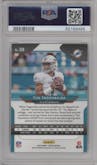 Tua Tagovailoa from the 2020 Panini Prizm set graded by PSA and given an overall grade of 10.