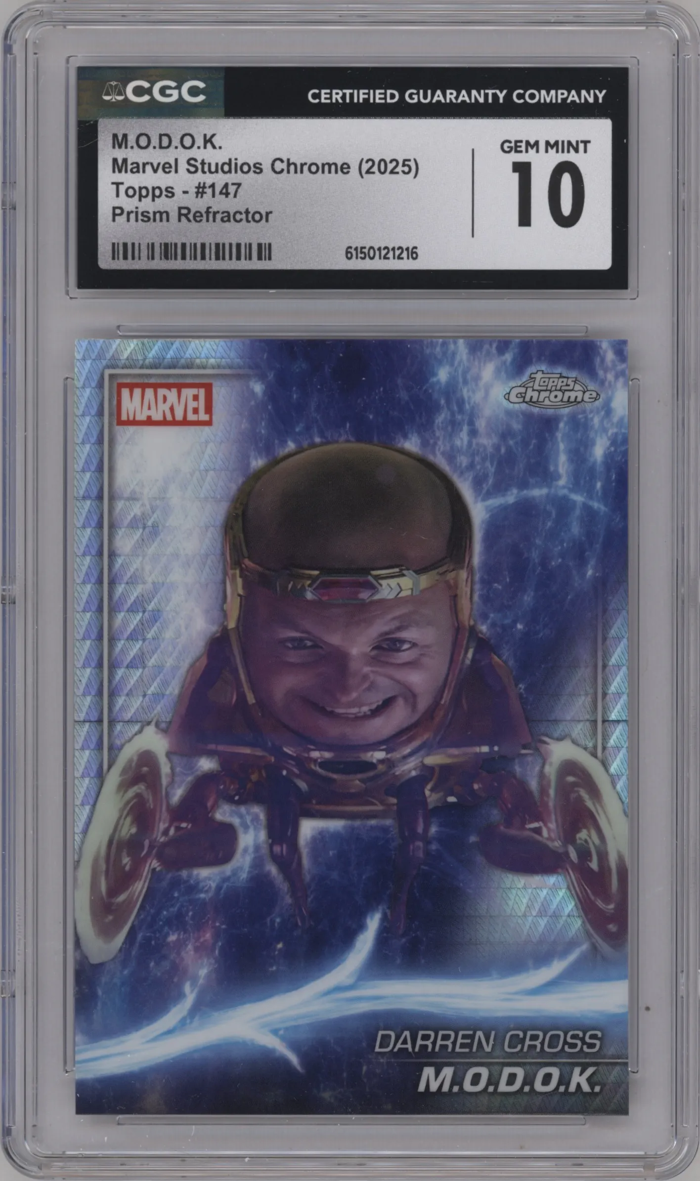 2025 Topps Chrome Marvel Studios M.O.D.O.K. Prism Refractor #147 CGC 10