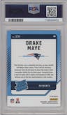 Drake Maye from the 2024 Donruss set featuring a Holo parallel graded by PSA and given an overall grade of 9.