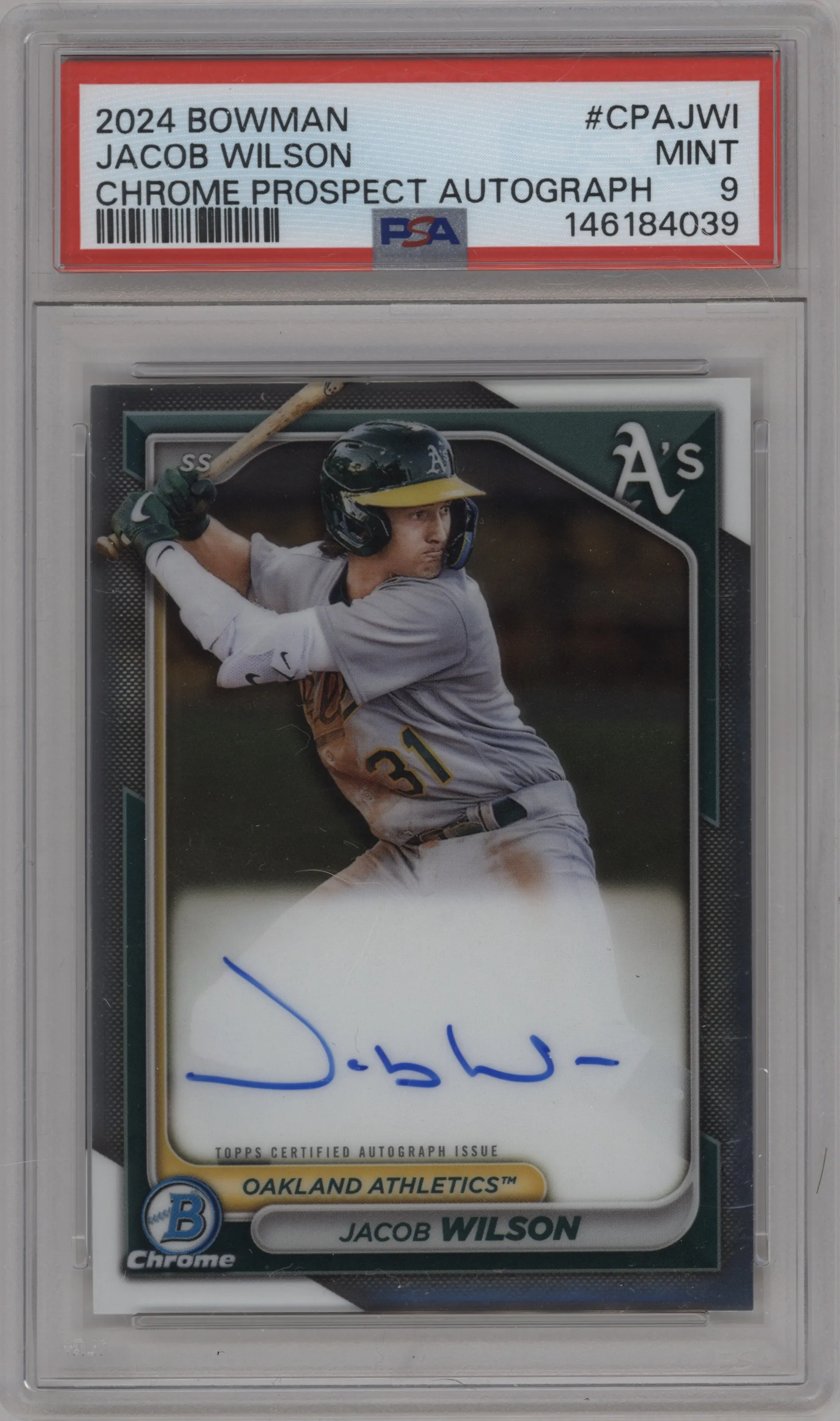 2024 Bowman Chr.Pros.Auto Jacob Wilson #CPA-JWI PSA 9