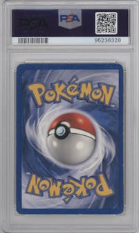 Blastoise from the 2000 Pokemon set graded by PSA and given an overall grade of 5.