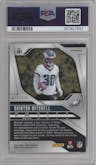Quinyon Mitchell from the 2024 Panini Prizm set featuring a Purple Prizm parallel graded by PSA and given an overall grade of 10.