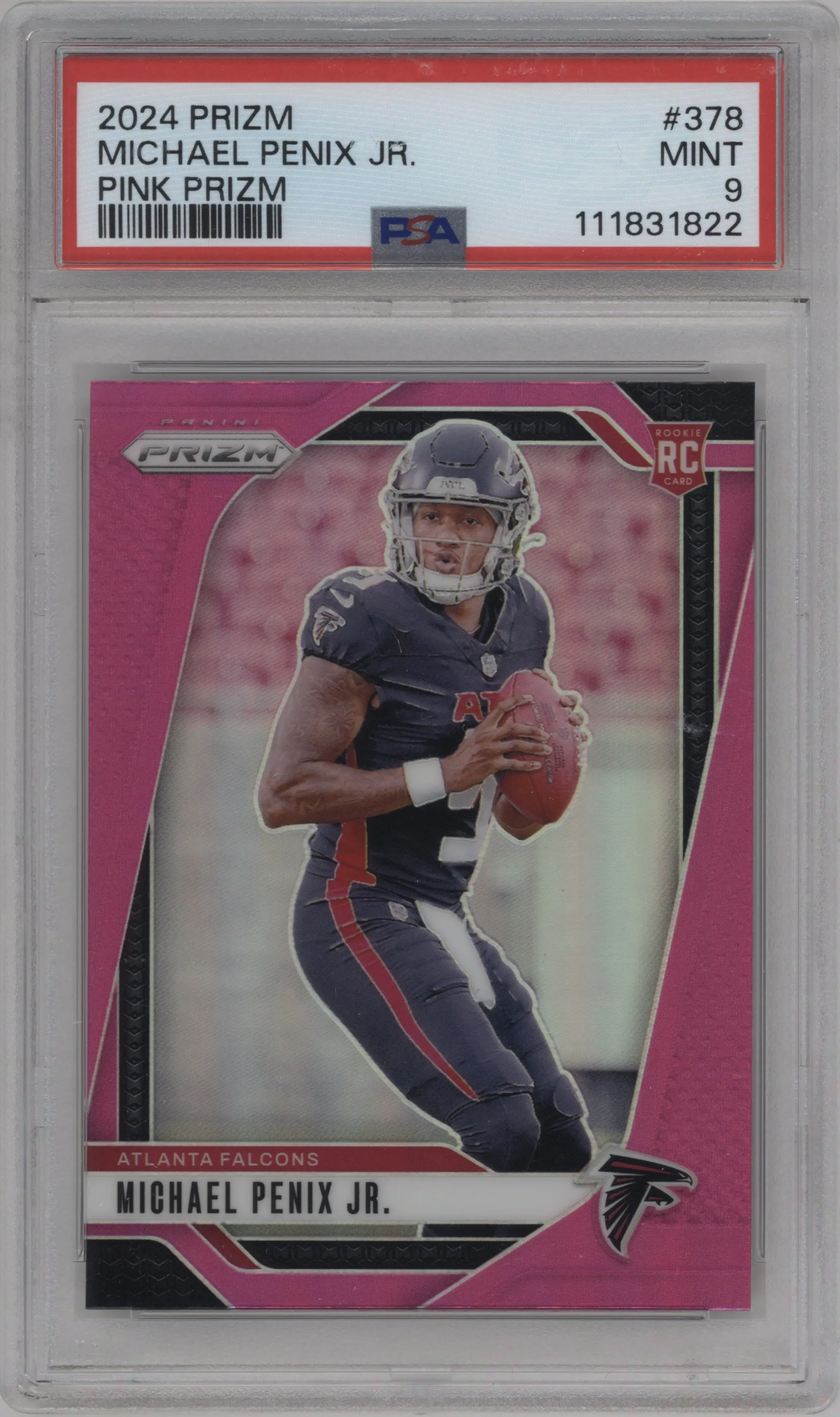 2024 Panini Prizm Michael Penix Jr. Pink Prizm #378 PSA 9