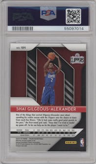 Shai Gilgeous-Alexander from the 2018-19 Panini Prizm set graded by PSA and given an overall grade of 10.