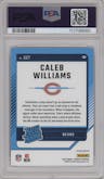 Caleb Williams from the 2024 Donruss set featuring a Pink parallel graded by PSA and given an overall grade of 10.