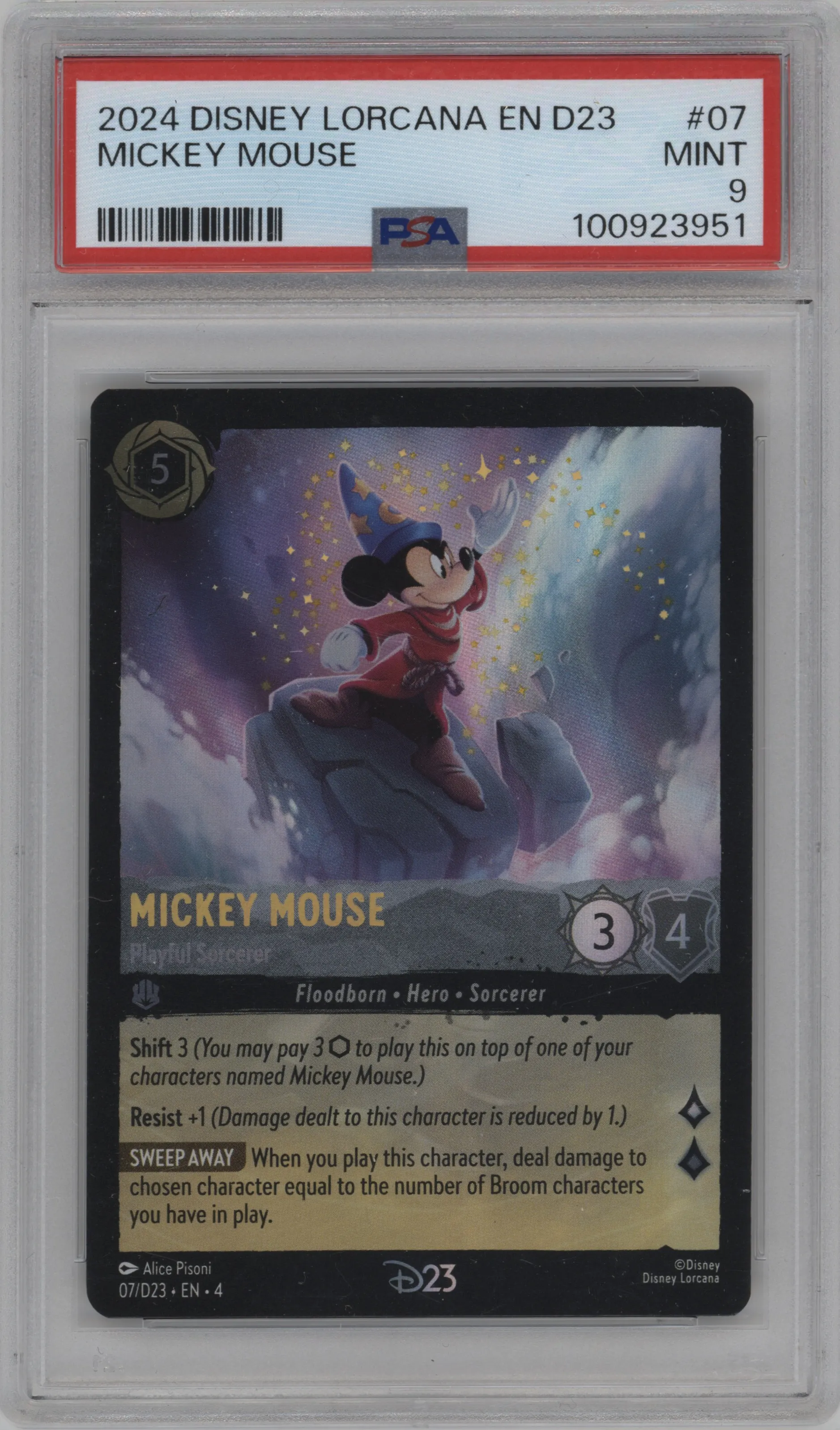 2024 Disney Lorcana D23 Promo Mickey Mouse PSA 9