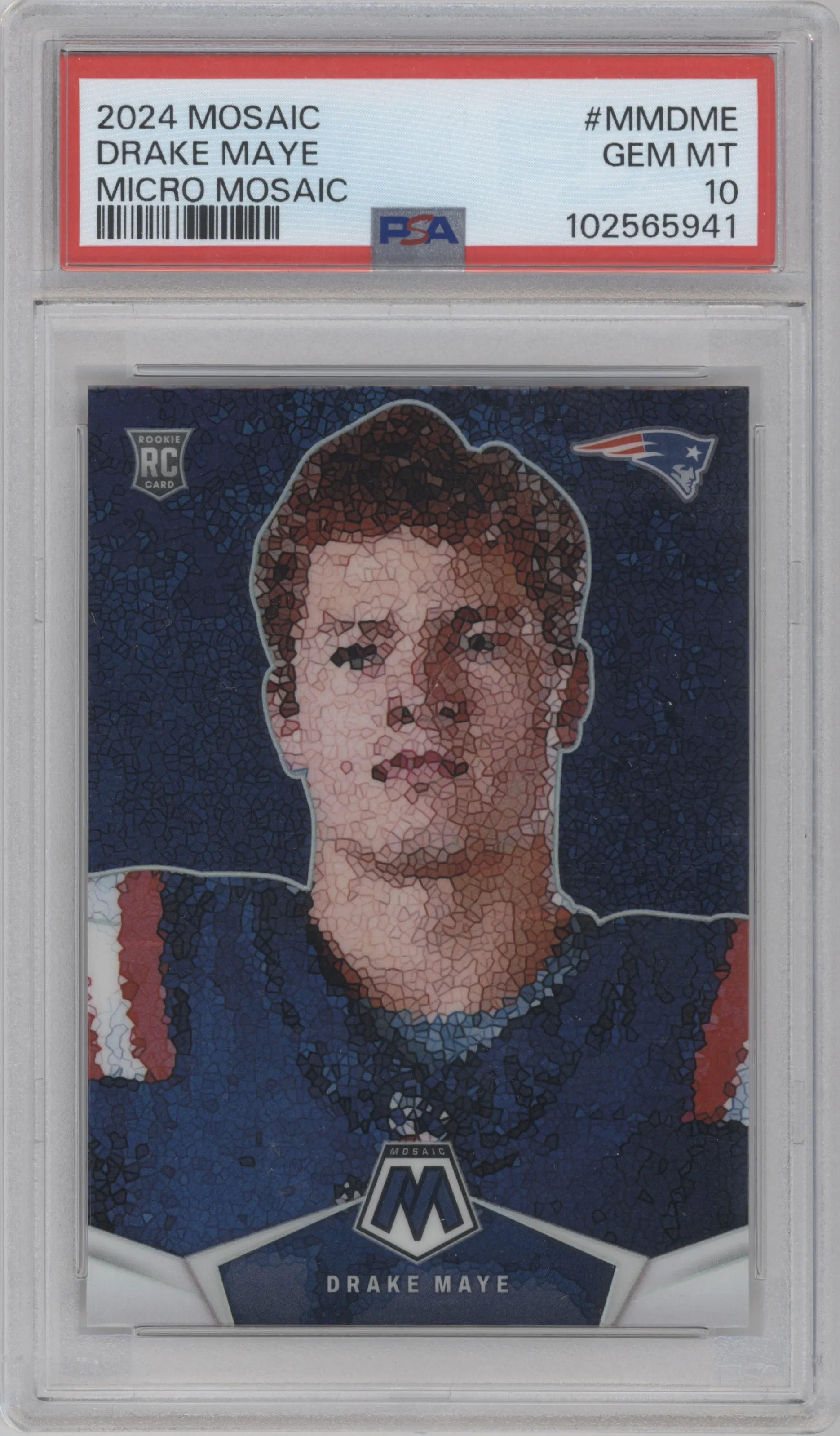 2024 Panini Mosaic Micro Mosaic Drake Maye #MM-DME PSA 10