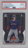 Roman Anthony from the 2023 Bowman  set graded by PSA and given an overall grade of 10.
