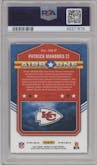 Patrick Mahomes II from the 2021 Panini Rookies & Stars set featuring a Pink parallel graded by PSA and given an overall grade of 10.