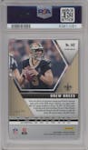 Drew Brees from the 2020 Panini Mosaic set featuring a White Mosaic parallel graded by PSA and given an overall grade of 10.