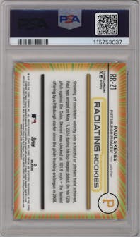 Paul Skenes from the 2024 Topps Chrome Update set graded by PSA and given an overall grade of 10.