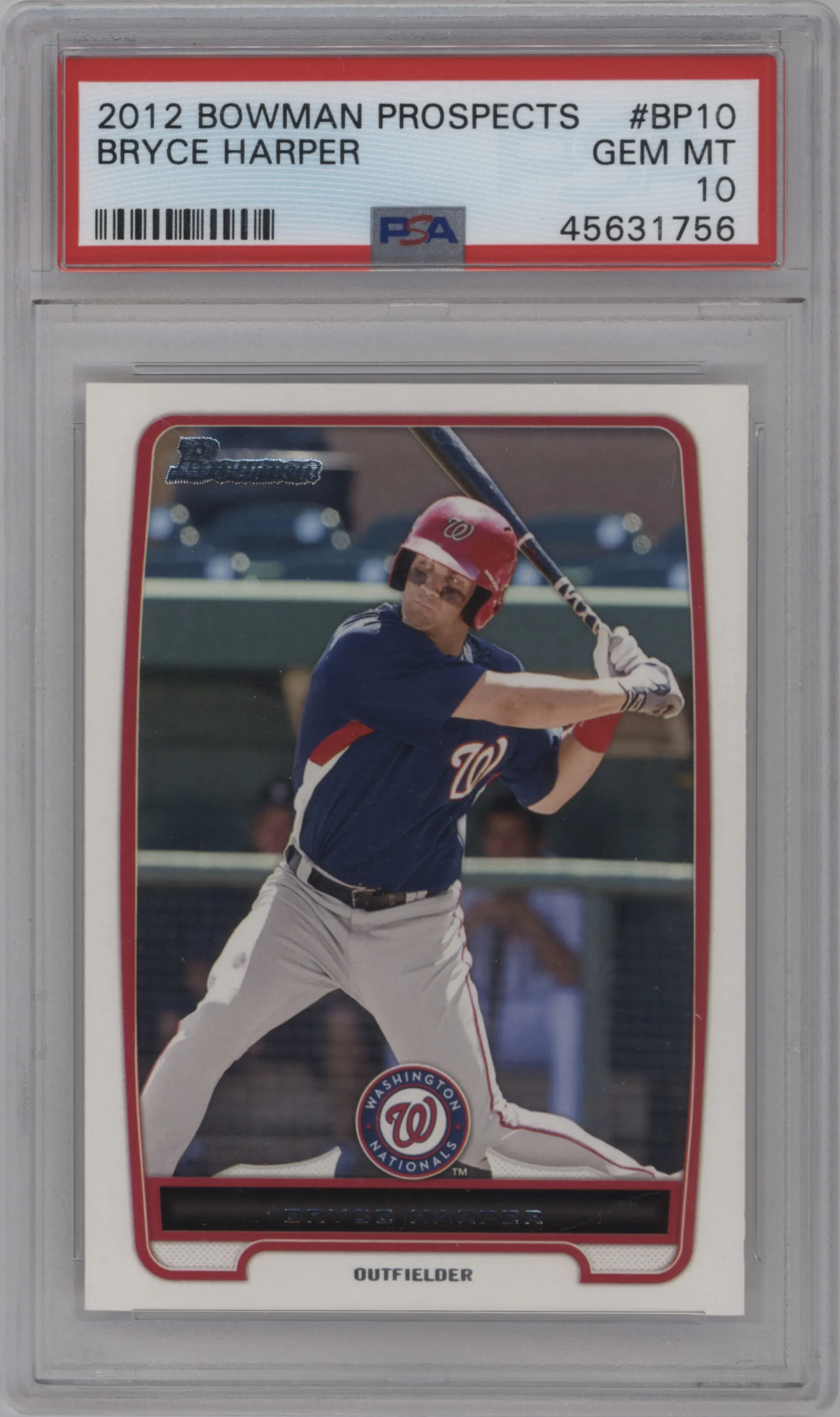2012 Bowman Prospect Bryce Harper PSA 10