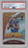 Justin Herbert from the 2020 Panini Phoenix set featuring a Teal parallel graded by PSA and given an overall grade of 10.