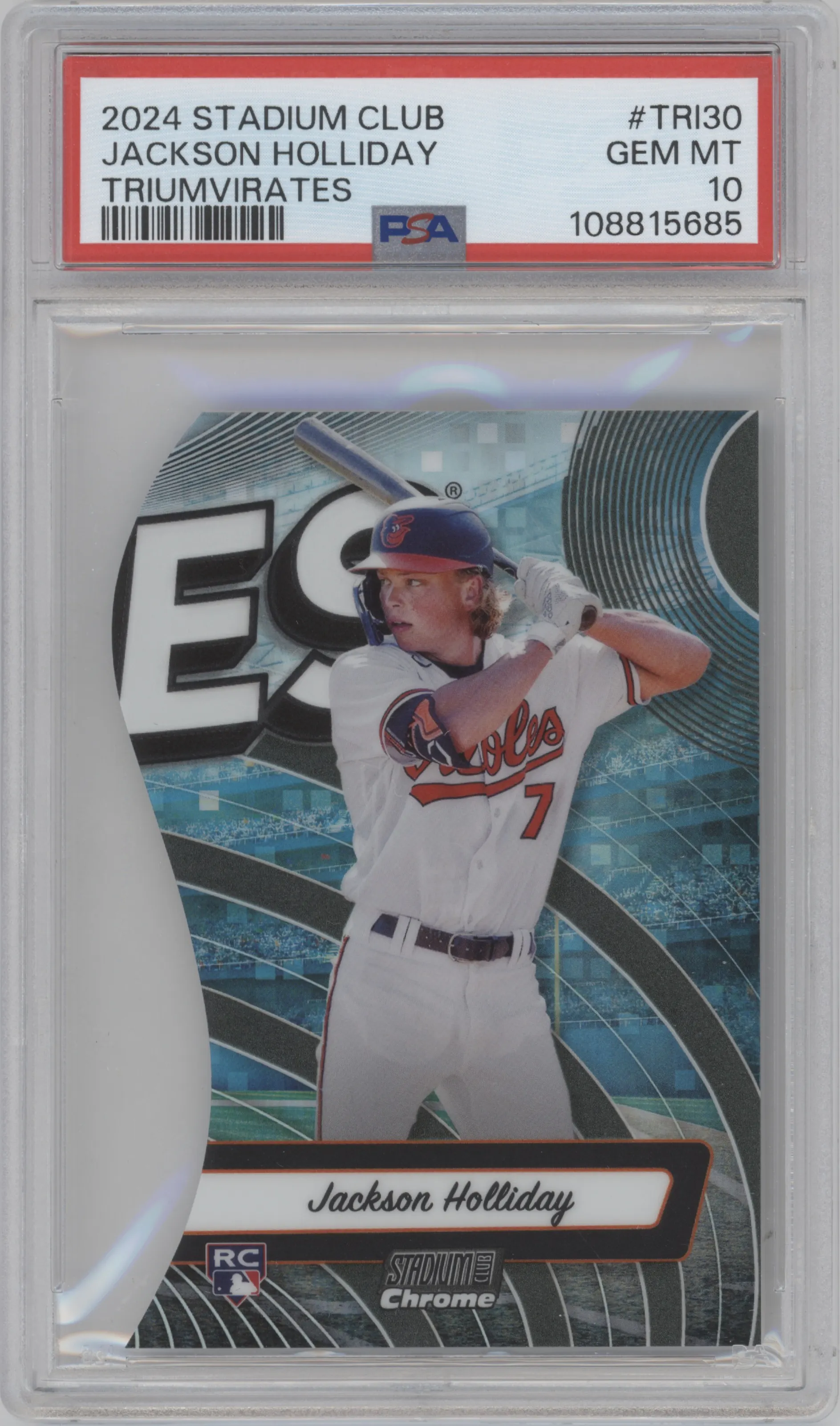 2024 Topps Stadium Club Triumvirates Jackson Holliday PSA 10