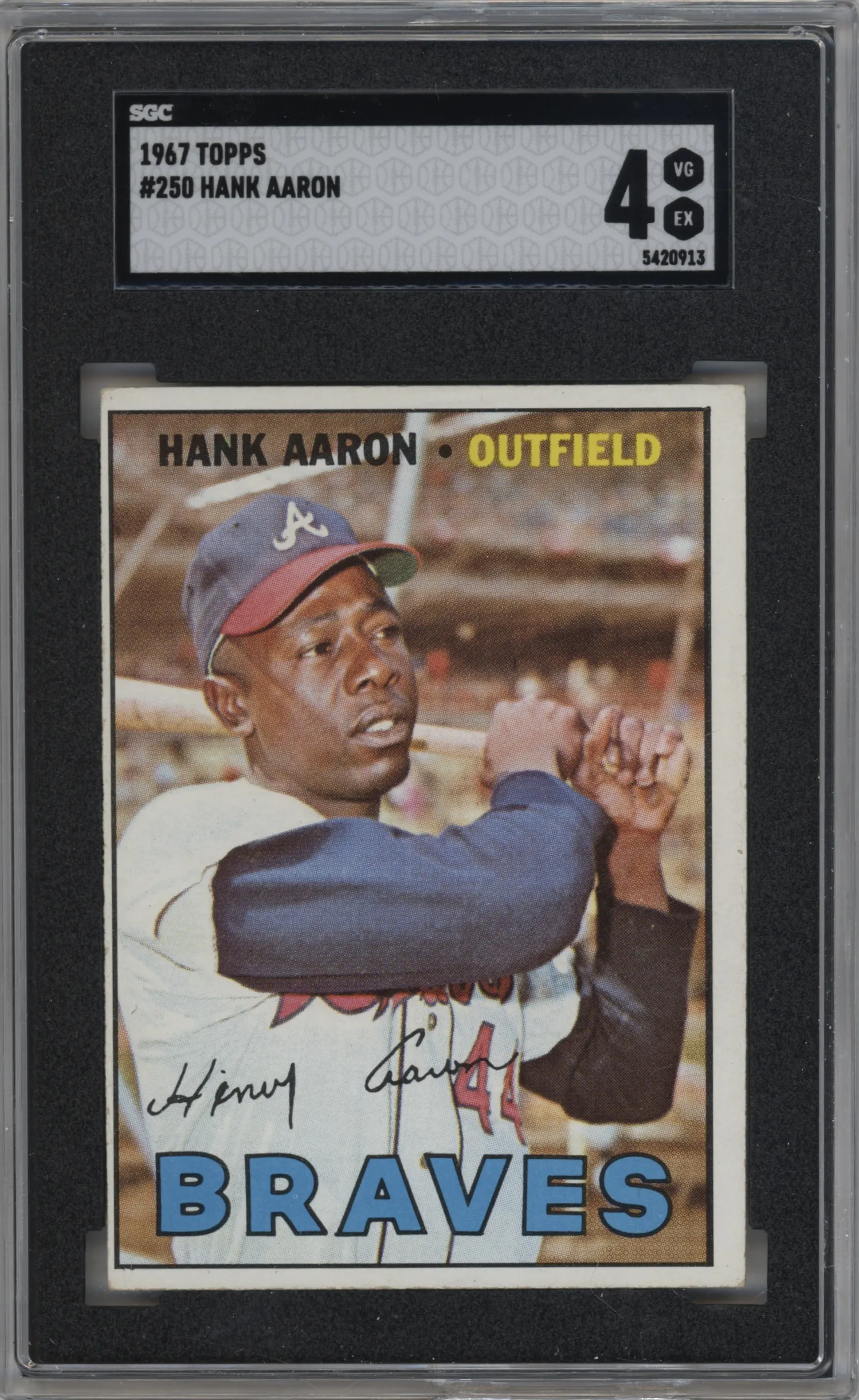 1967 Topps Hank Aaron SGC 4