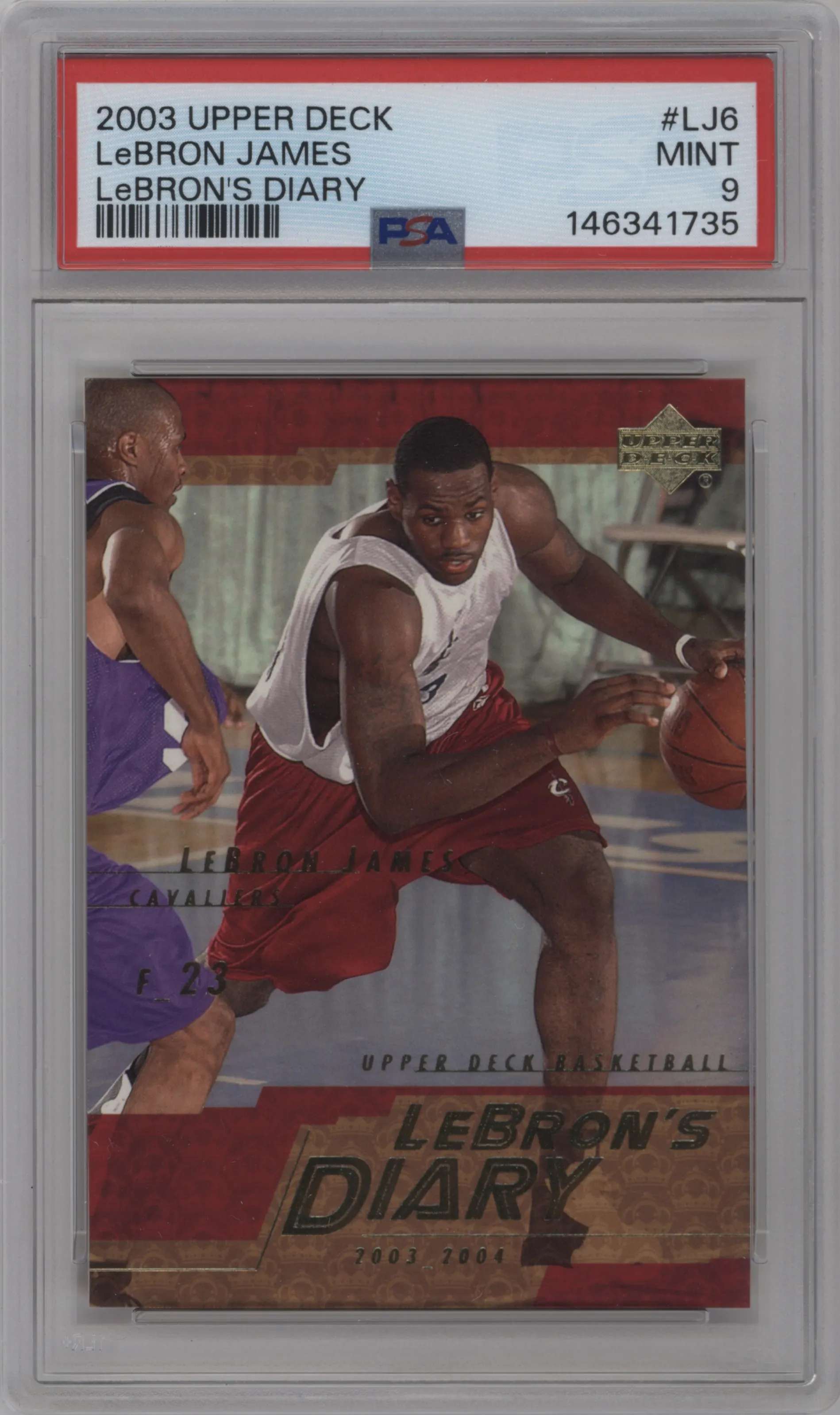 2003 Upper Deck LeBron's Diary LeBron James PSA 9