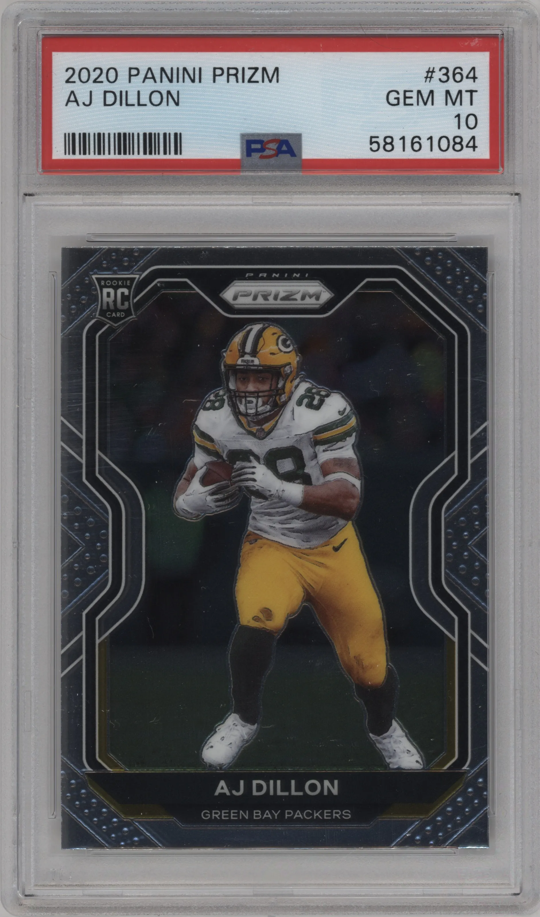 2020 Panini Prizm AJ Dillon #364 PSA 10