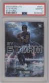 C.J. Stroud from the 2023 Panini Absolute set graded by PSA and given an overall grade of 10.