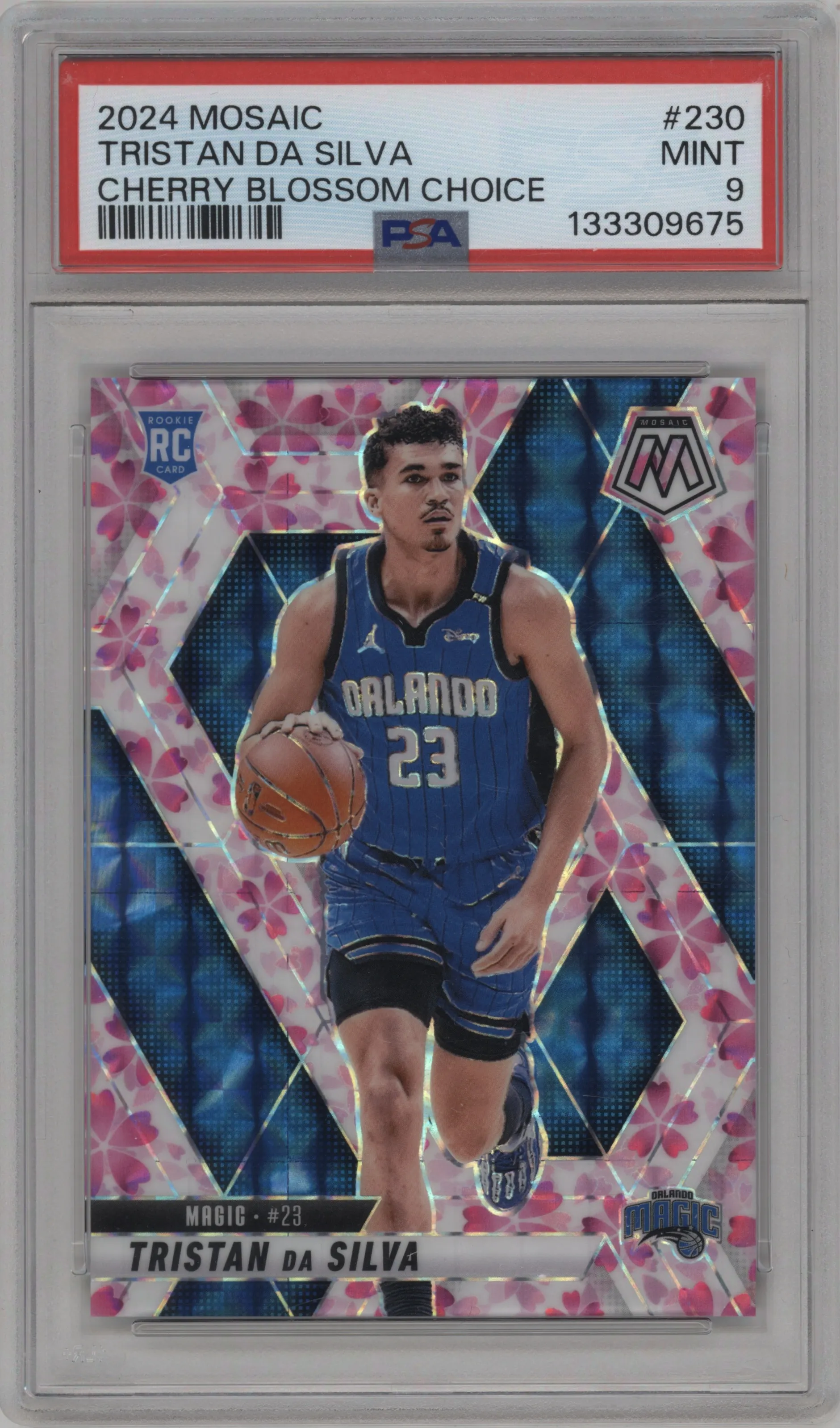 2024 Panini Mosaic Tristan Da Silva Choice Cherry Blossom #230 PSA 9