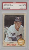 Hoyt Wilhelm from the 1968 Topps set graded by PSA and given an overall grade of 8.