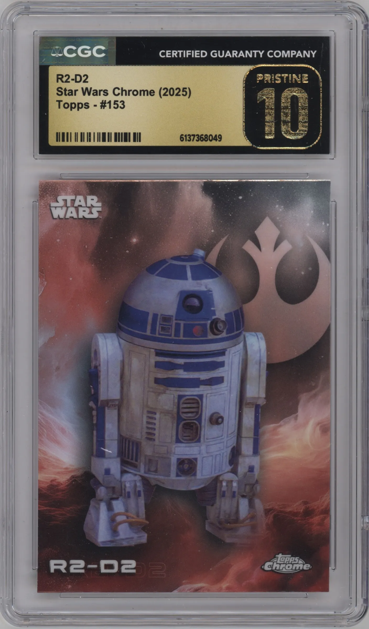 2025 Topps Chrome Star Wars R2-D2 #153 CGC 10
