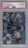Barry Sanders / Emmitt Smith from the 2024 Panini Spectra set featuring a Nebula parallel graded by PSA and given an overall grade of 10.