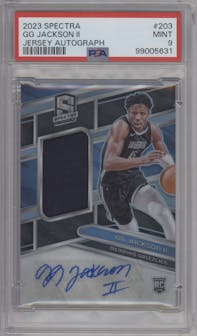 GG Jackson II from the 2023-24 Panini Spectra set graded by PSA and given an overall grade of 9.