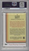 George Brett from the 2024 Topps Brooklyn Collection set featuring a Chartreuse parallel graded by PSA and given an overall grade of 10.