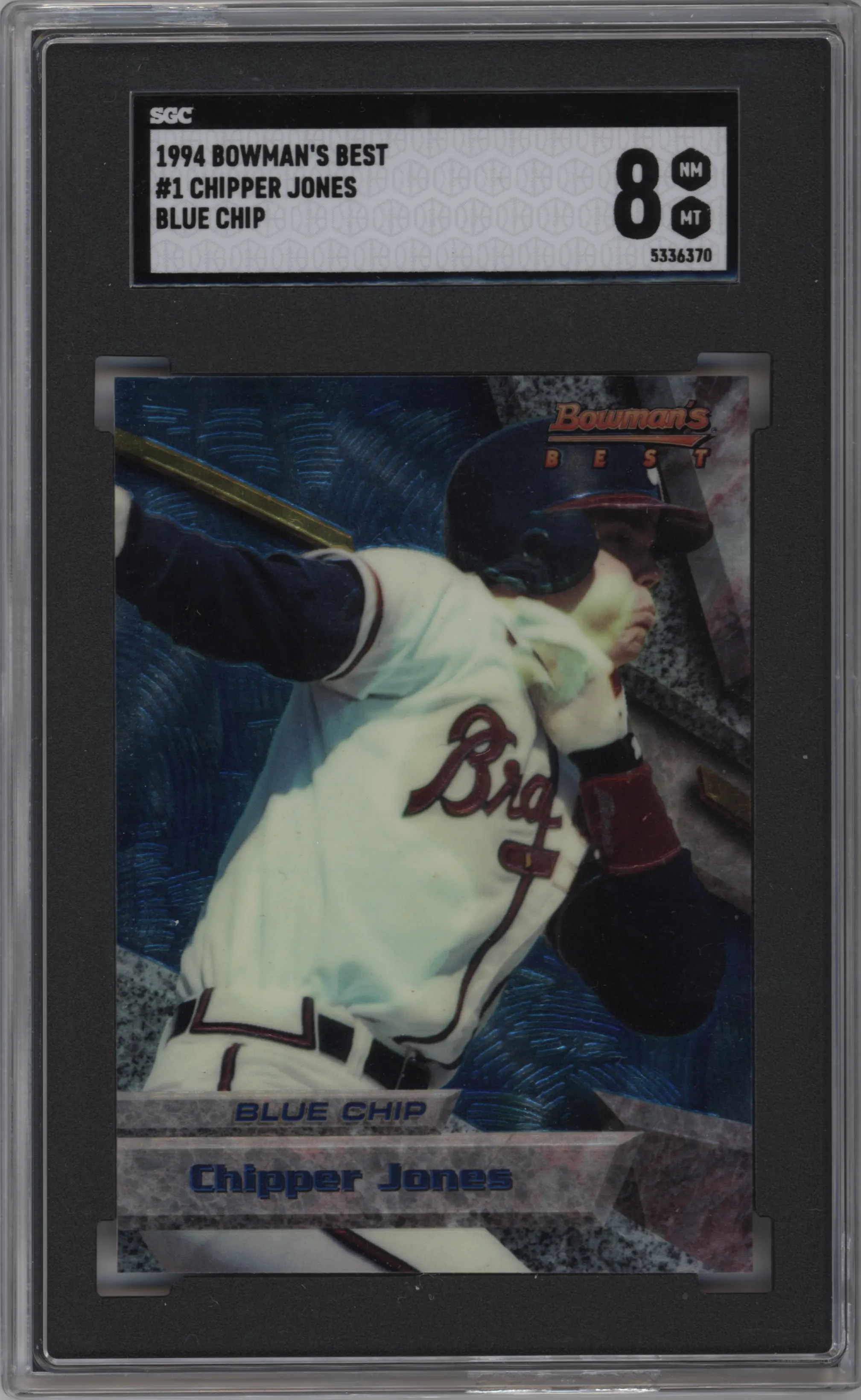1994 Bowman's Best Chipper Jones #1 SGC 8