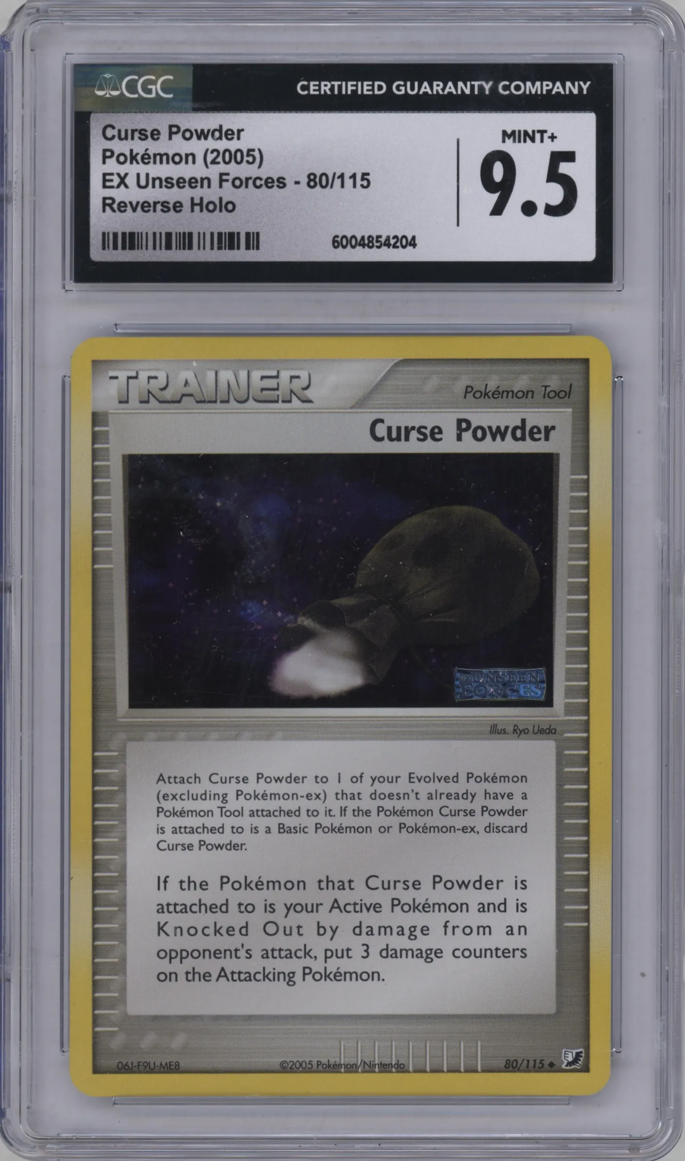 2005 Pokemon EX Unseen Forces Curse Powder #80 CGC 9.5