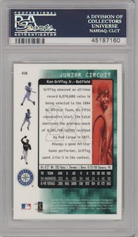 Ken Griffey Jr. from the 2000 Upper Deck Victory set graded by PSA and given an overall grade of 10.